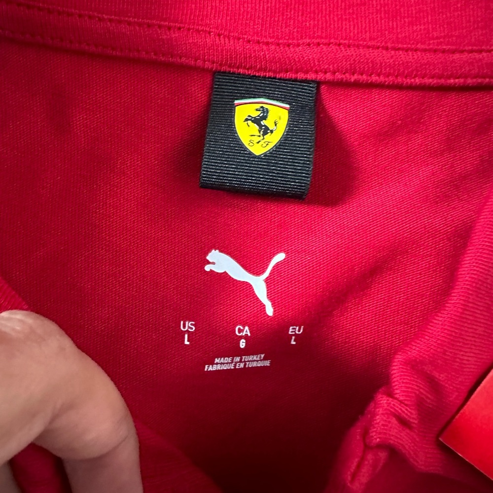 (NWT) PUMA Scuderia Ferrari F1 Men's Classic Polo Red Size Large - Picture 2 of 3